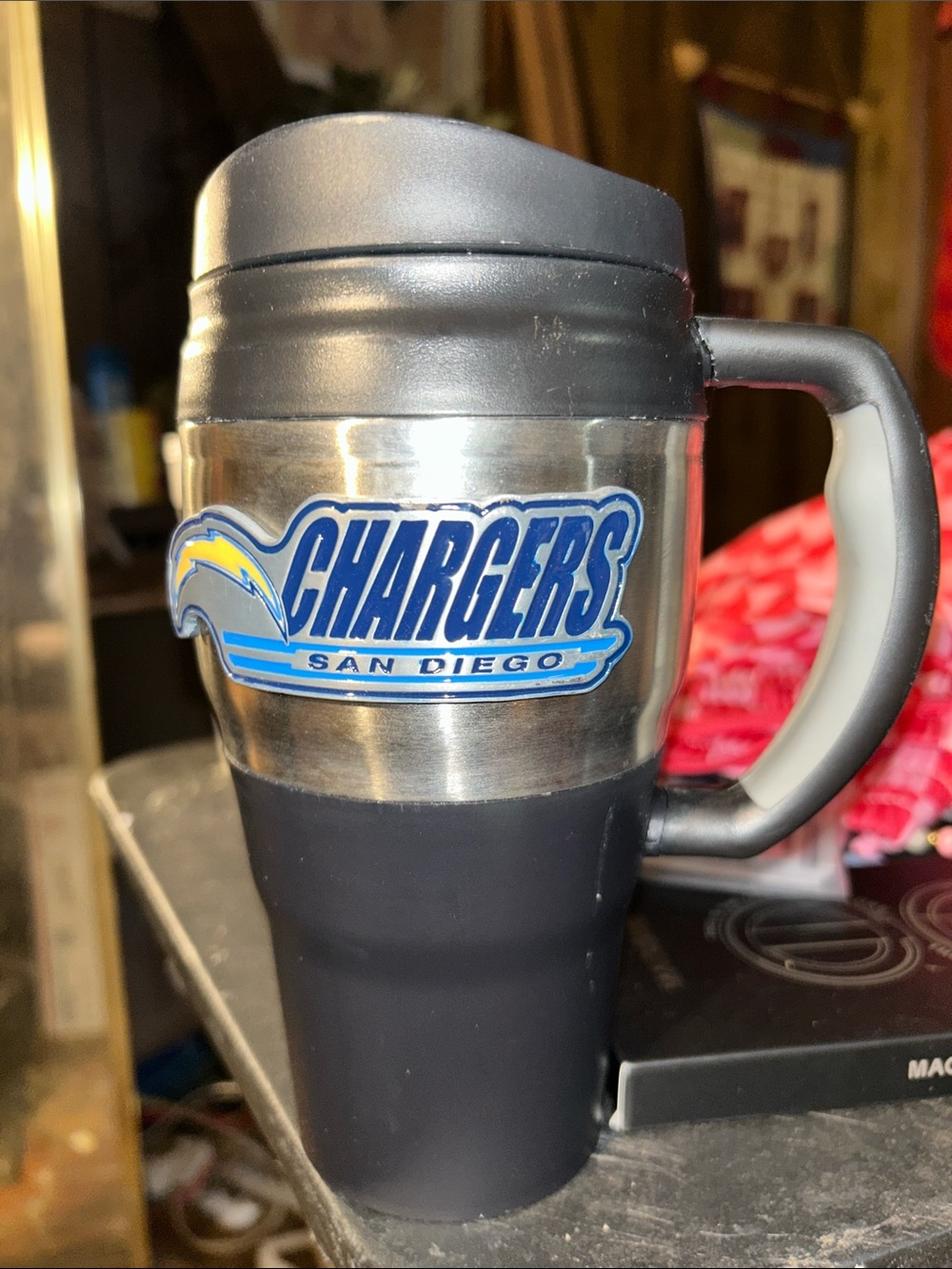 San Diego Chargers Stainless Travel Mug - Navy and Silver